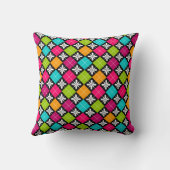 アーガイルカラフルと花柄ジャンボ枕 クッション (裏面)