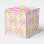 アーガイルスタイルピンクのレディ感謝していズあなたゴルフのギフトボックス フェイバーボックス (正面サイド)