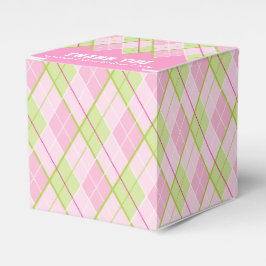 アーガイルスタイルピンクのレディ感謝していズあなたゴルフのギフトボックス フェイバーボックス