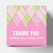 アーガイルスタイルピンクのレディ感謝していズあなたゴルフのギフトボックス フェイバーボックス (上部)