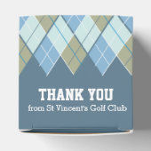 アーガイルスタイルブルーブラウン感謝していゴフィギフトボックス フェイバーボックス (上部)