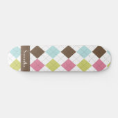 アーガイルダイヤモンドステッチオールドスクールスケートボード スケートボード (横)