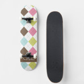 アーガイルダイヤモンドステッチコンプスケートボード スケートボード (正面)