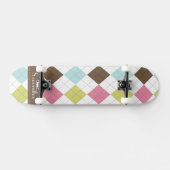 アーガイルダイヤモンドステッチコンプスケートボード スケートボード (横)