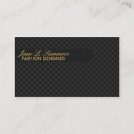 アーガイルデザイン（黒） 名刺