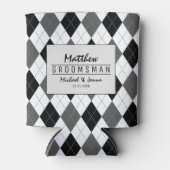 アーガイルハルパーソナライズされたキン結婚グロスマン 缶クーラー (正面)