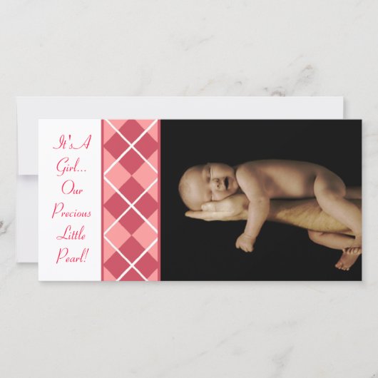 アーガイル女の子だ…私たちの大切小さな真珠 案内状 (正面)