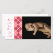 アーガイル女の子だ…私たちの大切小さな真珠 案内状 (正面/裏面)