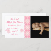 アーガイル女の子だ…私たちの大切小さな真珠 案内状 (正面/裏面)