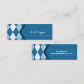 アーガイル柄ので細い名刺 スキニー名刺 (正面/裏面)