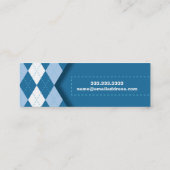 アーガイル柄ので細い名刺 スキニー名刺 (裏面)