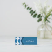 アーガイル柄ので細い名刺 スキニー名刺 (スタンド正面)