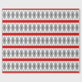 アーガイル柄のなどくろ印の包装紙 ラッピングペーパー (フラット)