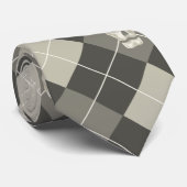 アーガイル柄のなスカルのタイ ネクタイ (ロール)