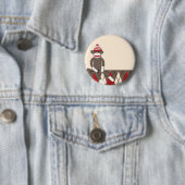 アーガイル柄のなソックス猿 缶バッジ (インサイチュ)