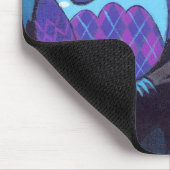 アーガイル柄のなフクロウのマウスパッド マウスパッド (コーナー)