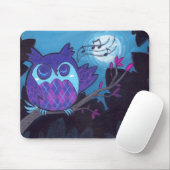 アーガイル柄のなフクロウのマウスパッド マウスパッド (マウス)