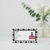 アーガイル柄のな先生の名刺 名刺 (スタンド正面)