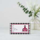 アーガイル柄のな先生の名刺 名刺 (スタンド正面)