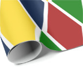 アーガイル柄のな虹の多彩な道化師のダイヤモンド ラッピングペーパー (ロールコーナー)