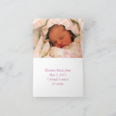 アーガイル-それはです女の子は… ピンクの新生児の発表 案内状 (内部)