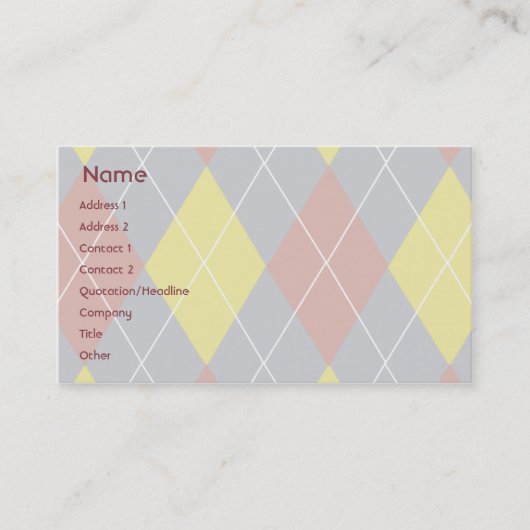 アーガイル-ビジネス 名刺 (正面)