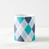 アーガイル: 記号名"折衷的で青い"マグ コーヒーマグカップ (中央)