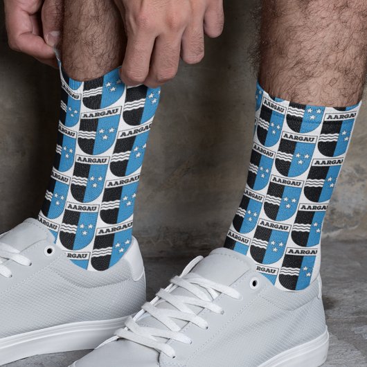 アーガウ、スイス。スイスカントンズコートオブアームズ ソックス