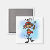 アーガ・モンキー海賊Tシャツとギフト マグネット (正面/裏面)