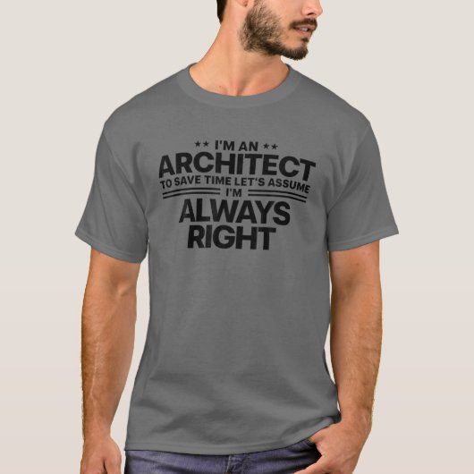 アーキテクおもしろいト・アー男性へト女性未来建築家 Tシャツ (正面)
