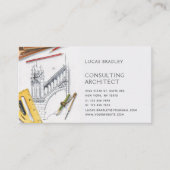 アーキテクスタイリッシュトモダンエンジニアリング建築 名刺 (正面)