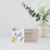 アーキテクスタイリッシュトモダンエンジニアリング建築 名刺 (スタンド正面)