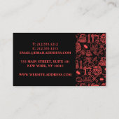 アーキテクチモダンュルブループリントエンジニアパターン 名刺 (裏面)