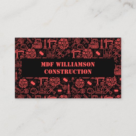 アーキテクチモダンュルブループリントエンジニアパターン 名刺 (正面)