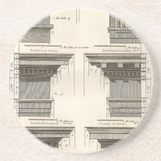 アーキテクチャのオーダー、ヴィンテージ・エンタバチュール コースター (正面)