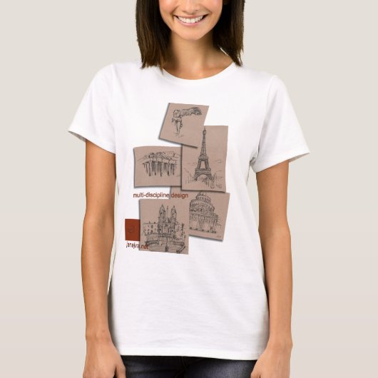 アーキテクチャのクイックスケッチTシャツ Tシャツ (正面)