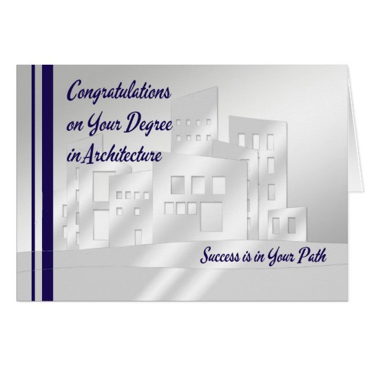 アーキテクチャの学位カード (正面横)