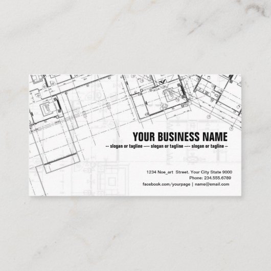 アーキテクチャの背景デザイン 名刺 (裏面)