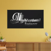 アーキテクチャエンジニアタイポグラフィアートワーク キャンバスプリント (インサイチュ (リビング))