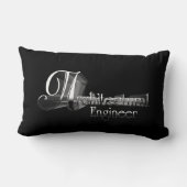 アーキテクチャエンジニアタイポグラフィアートワーク ランバークッション (裏面)