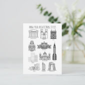 アーキテクチャスタイル建物 ポストカード (スタンド正面)