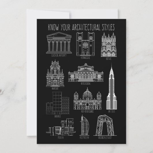 アーキテクチャスタイル建物 招待状 (正面)