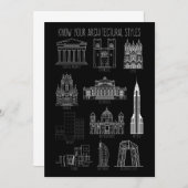 アーキテクチャスタイル建物 招待状 (正面/裏面)