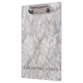 アーキテクチャホワイト大理石金ゴールド クリップボード (左)