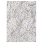 アーキテクチャホワイト大理石金ゴールド クリップボード (裏面)