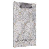 アーキテクチャホワイト大理石金ゴールド クリップボード (右)