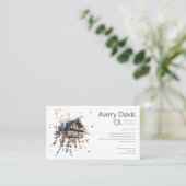 アーキテクチャモダン会社(デザイン付き) 名刺 (スタンド正面)