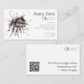 アーキテクチャモダン会社(デザイン付き) 名刺 (正面/裏面)