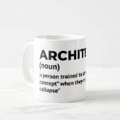 アーキテクチャユーモア定義マグ コーヒーマグカップ (正面左)