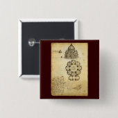 アーキテクチャル勉強バイレオナルド・ダ・ヴィンチ 缶バッジ (正面&裏面)